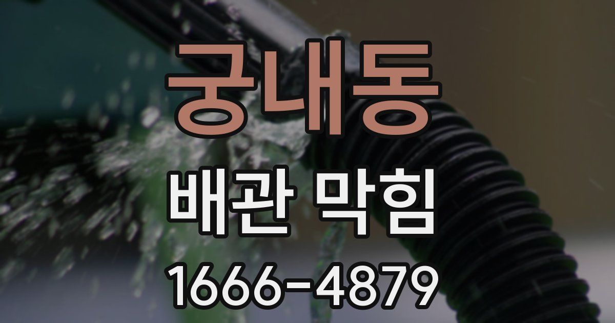 궁내동 배관 막힘