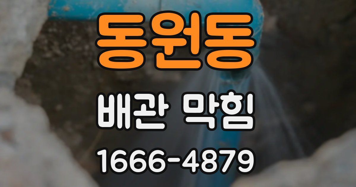 동원동 배관 막힘