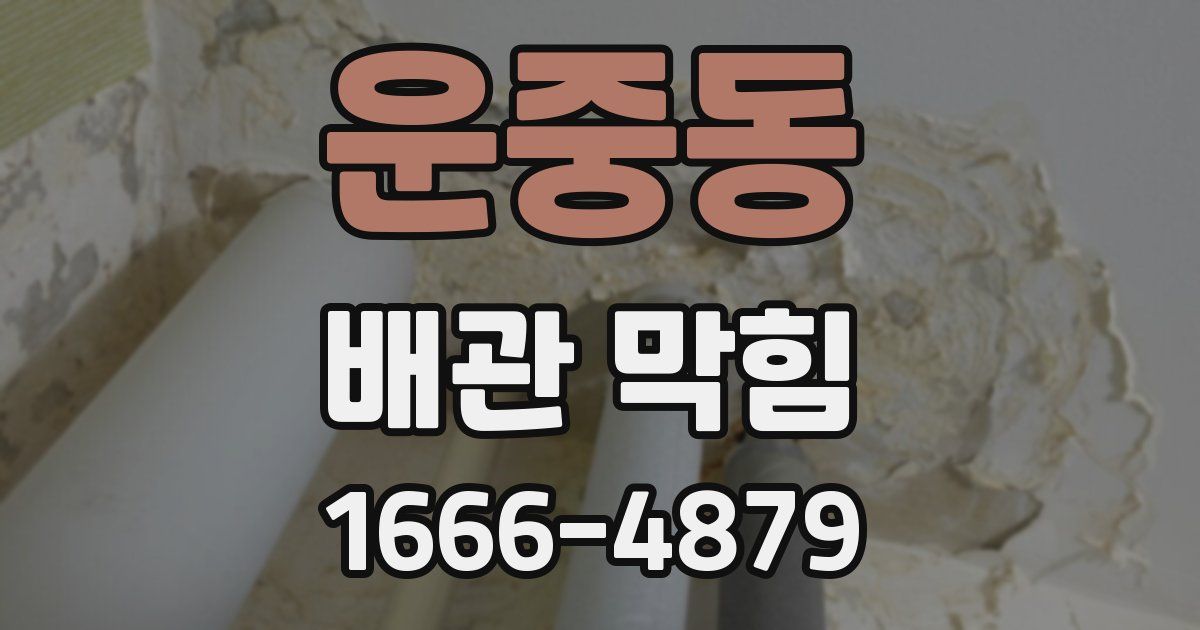 운중동 배관 막힘