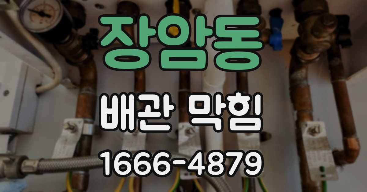 장암동 배관 막힘