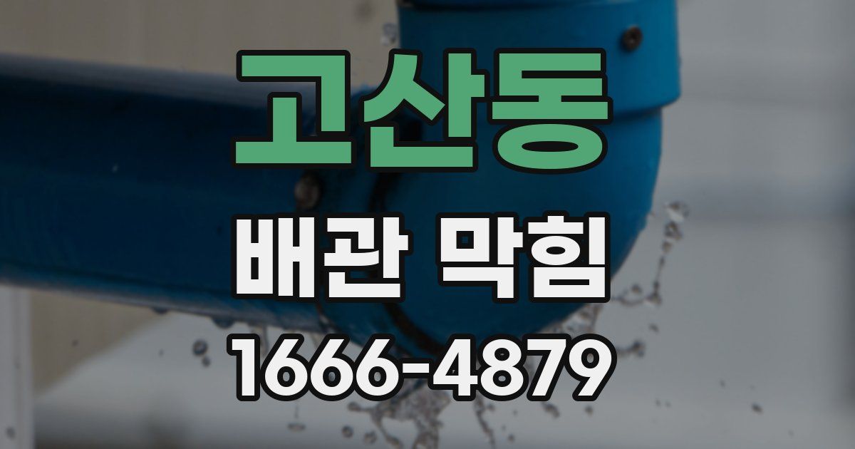 고산동 배관 막힘