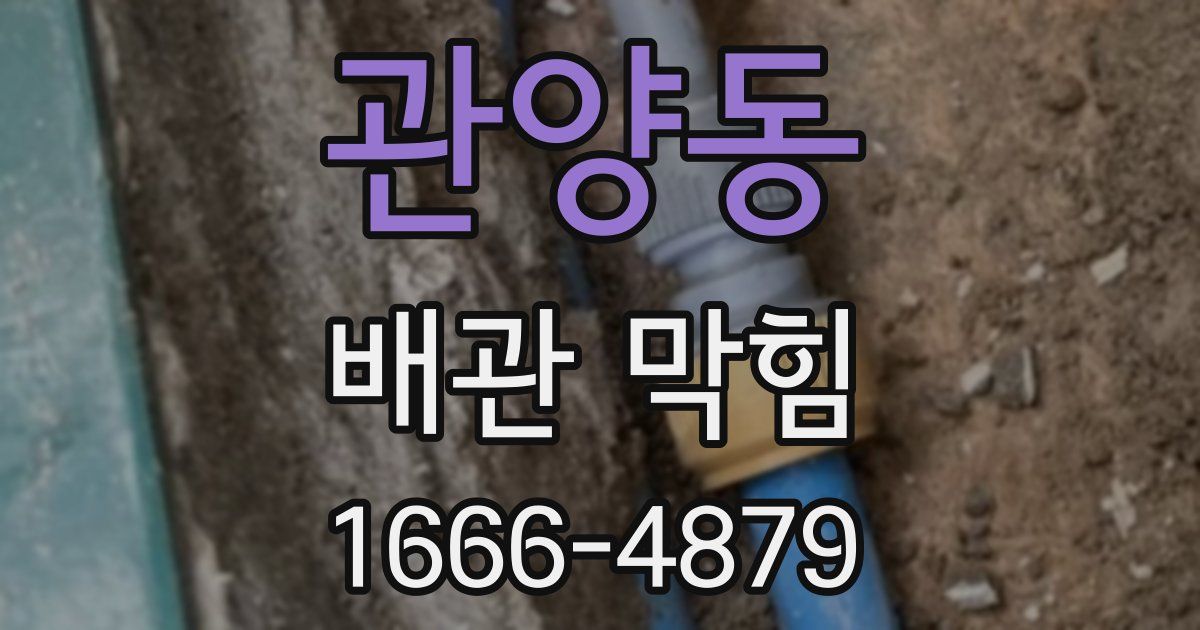 관양동 배관 막힘