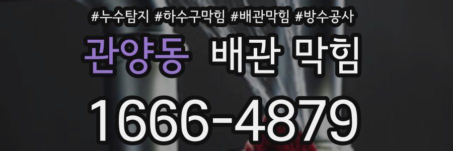 관양동 배관 막힘