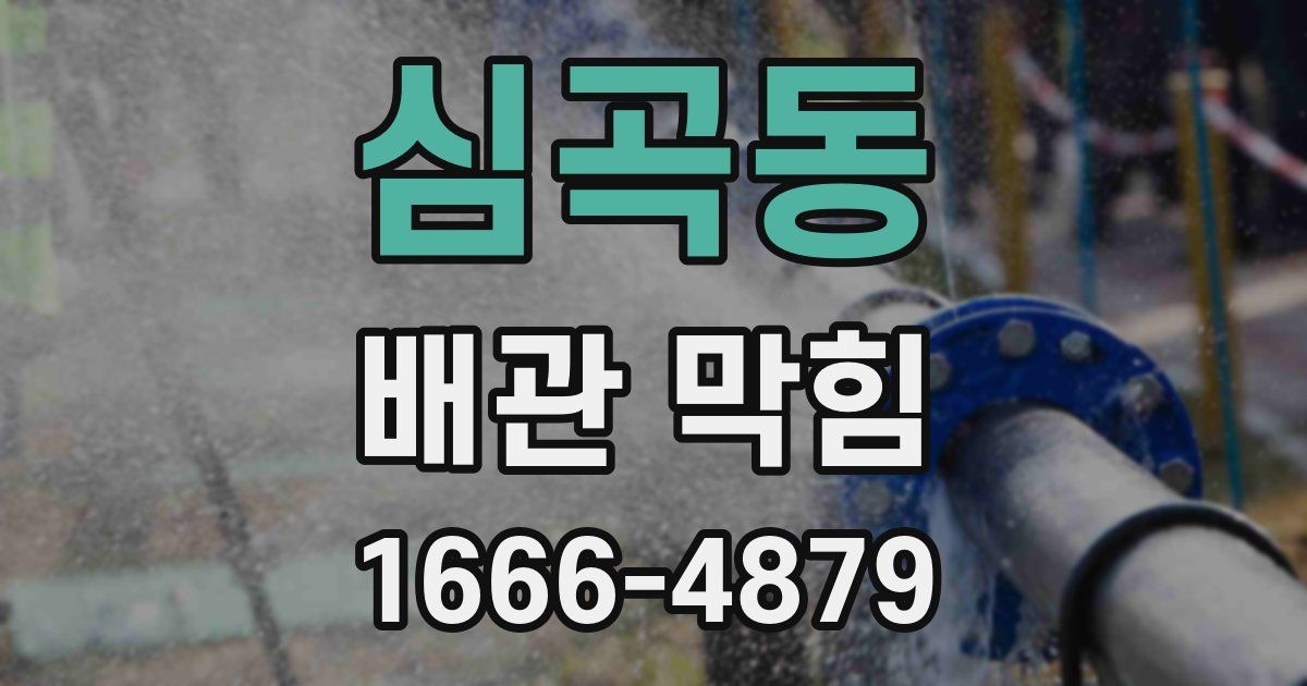 심곡동 배관 막힘