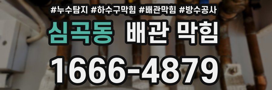 심곡동 배관 막힘