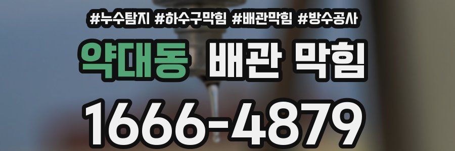 약대동 배관 막힘