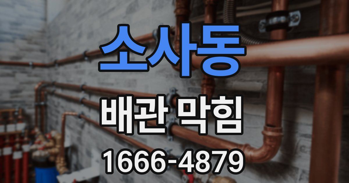 소사동 배관 막힘