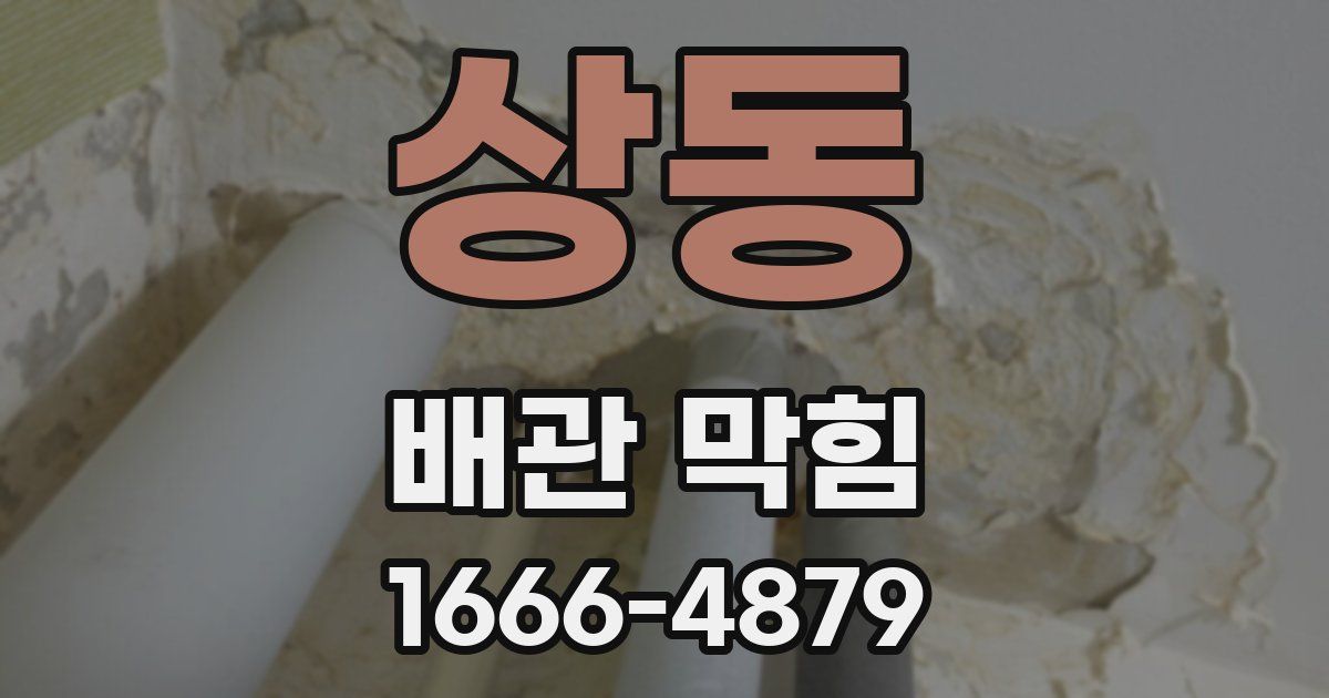 상동 배관 막힘