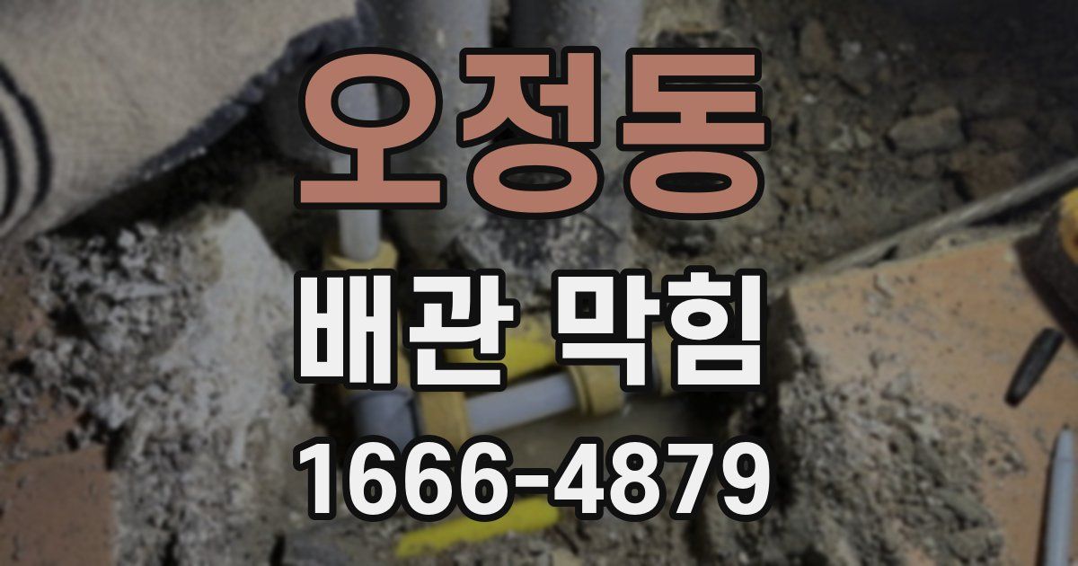오정동 배관 막힘