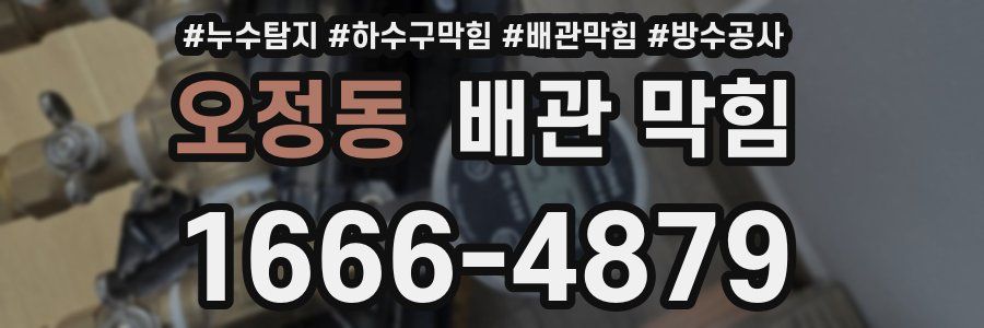 오정동 배관 막힘