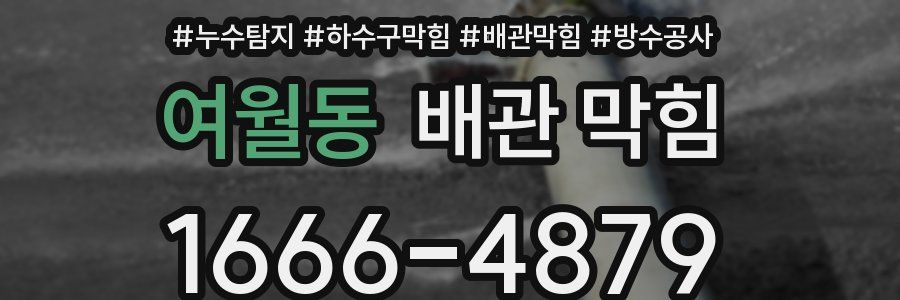 여월동 배관 막힘