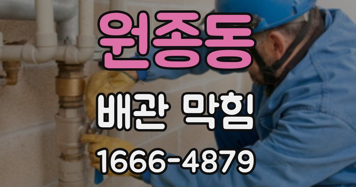 원종동 배관 막힘
