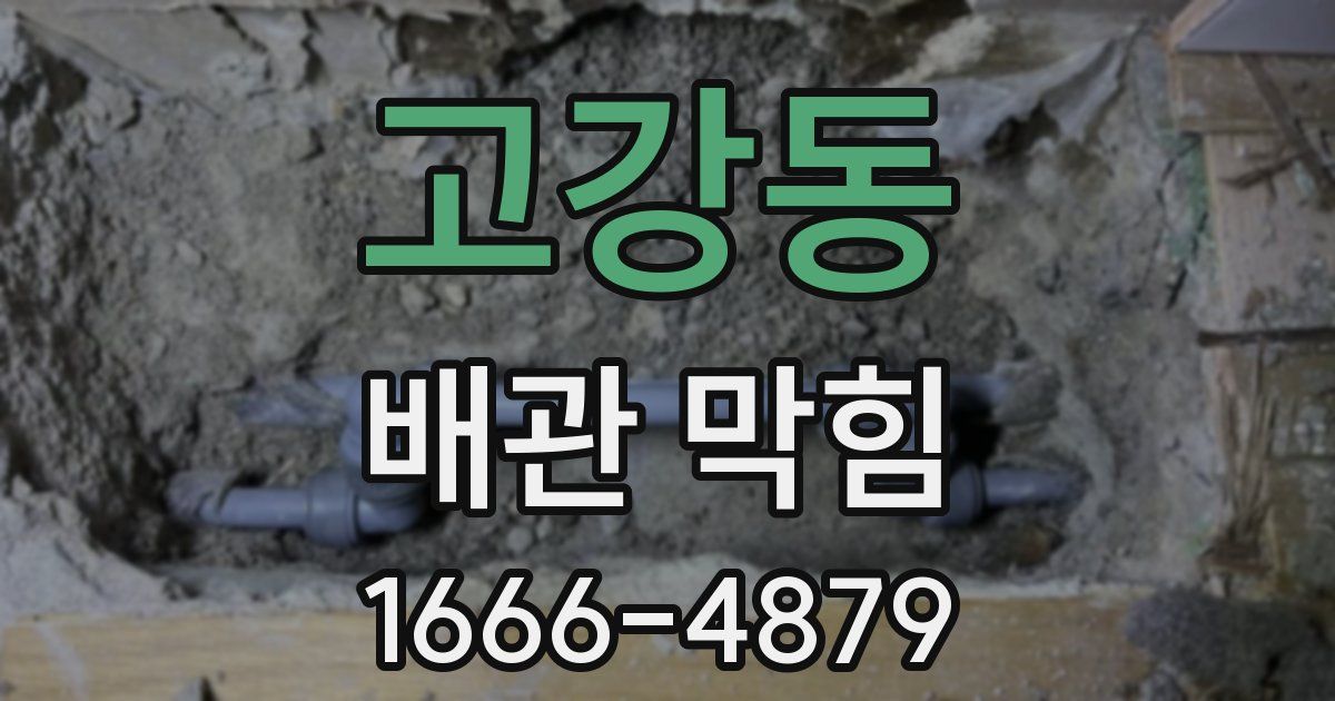 고강동 배관 막힘