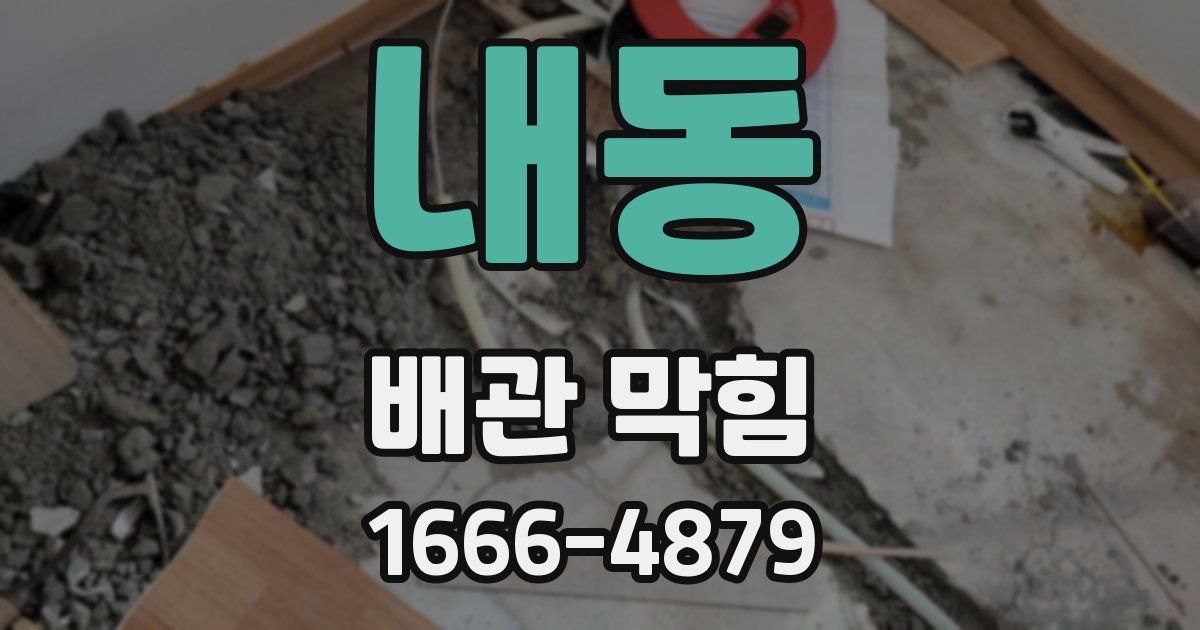 내동 배관 막힘