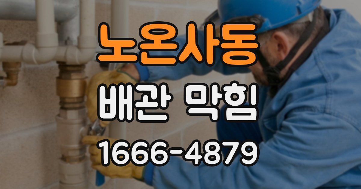 노온사동 배관 막힘
