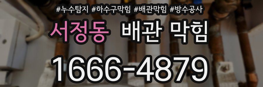 서정동 배관 막힘