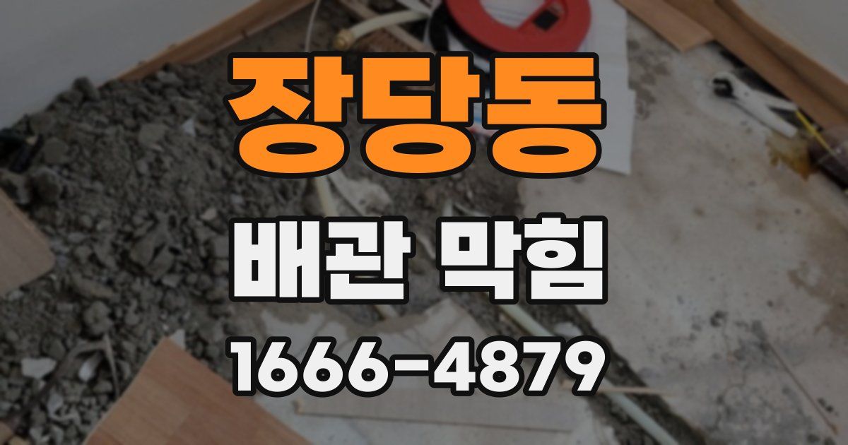 장당동 배관 막힘