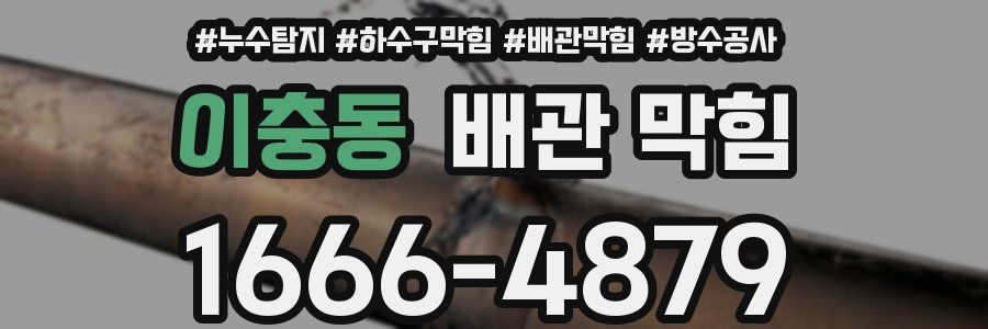 이충동 배관 막힘