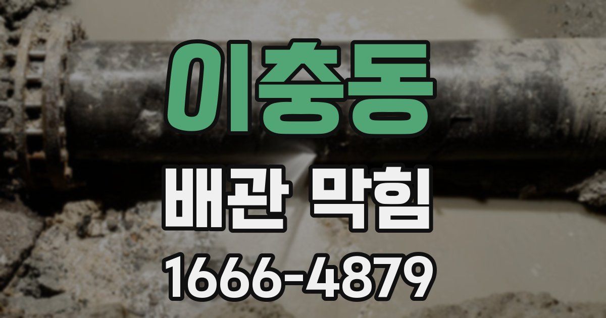이충동 배관 막힘