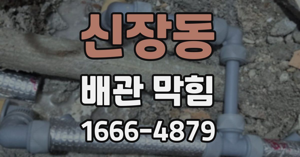 신장동 배관 막힘
