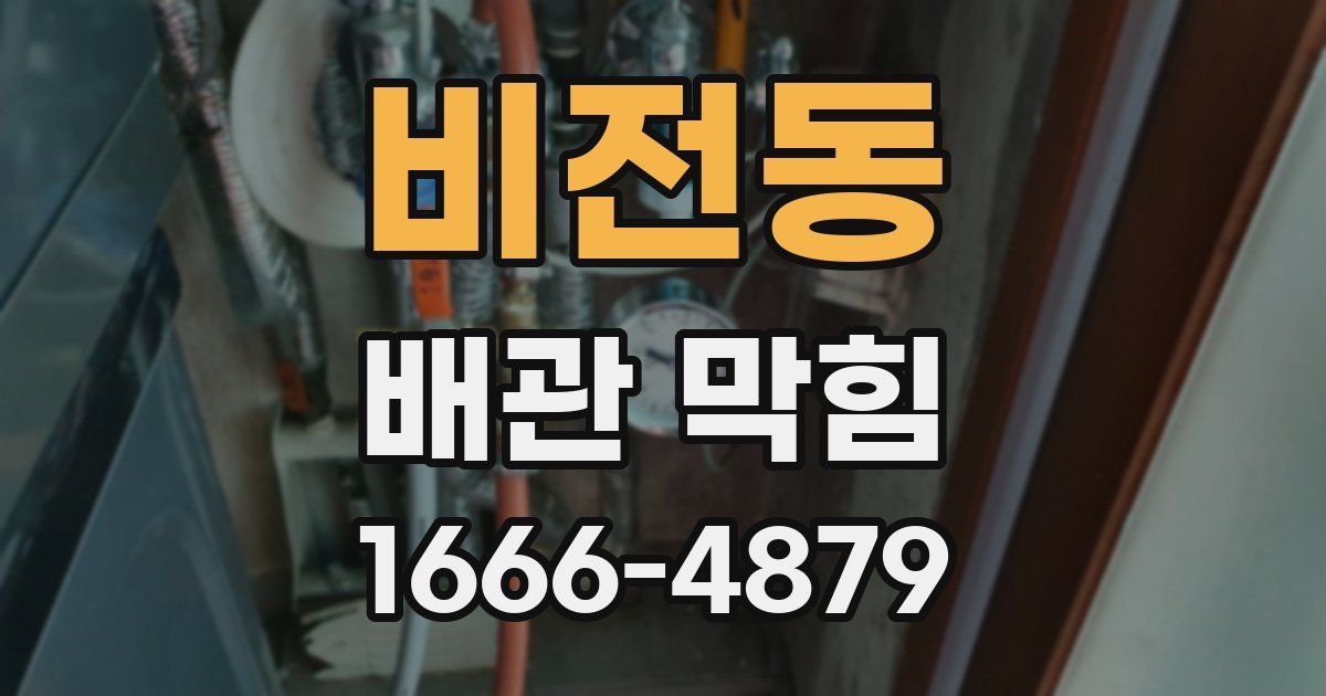 비전동 배관 막힘
