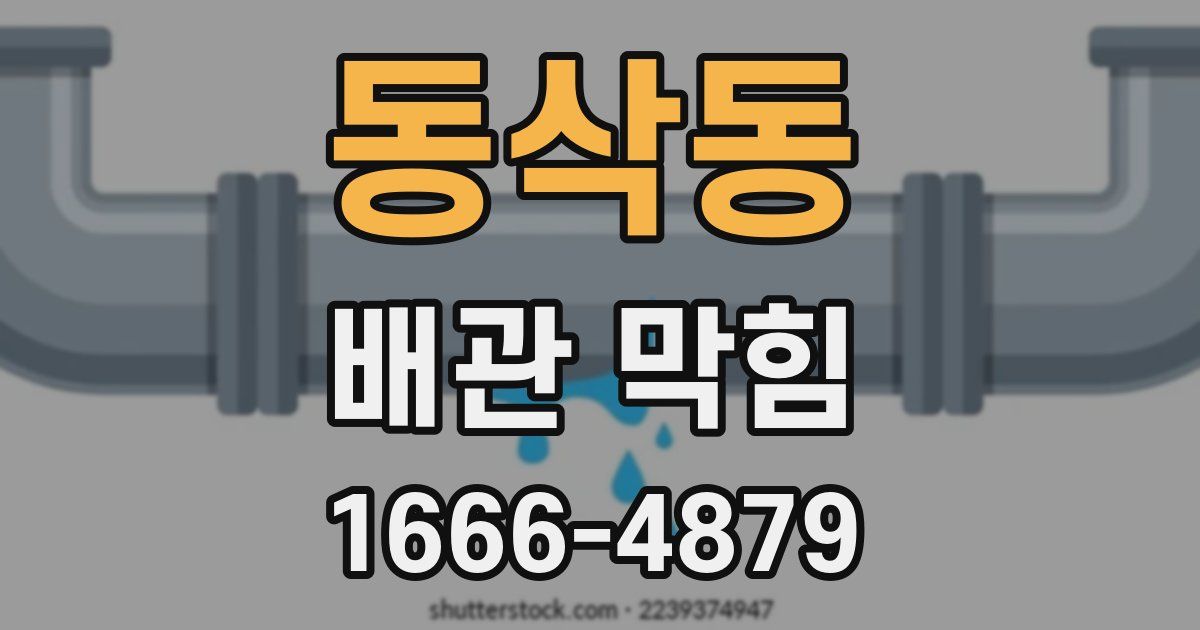 동삭동 배관 막힘