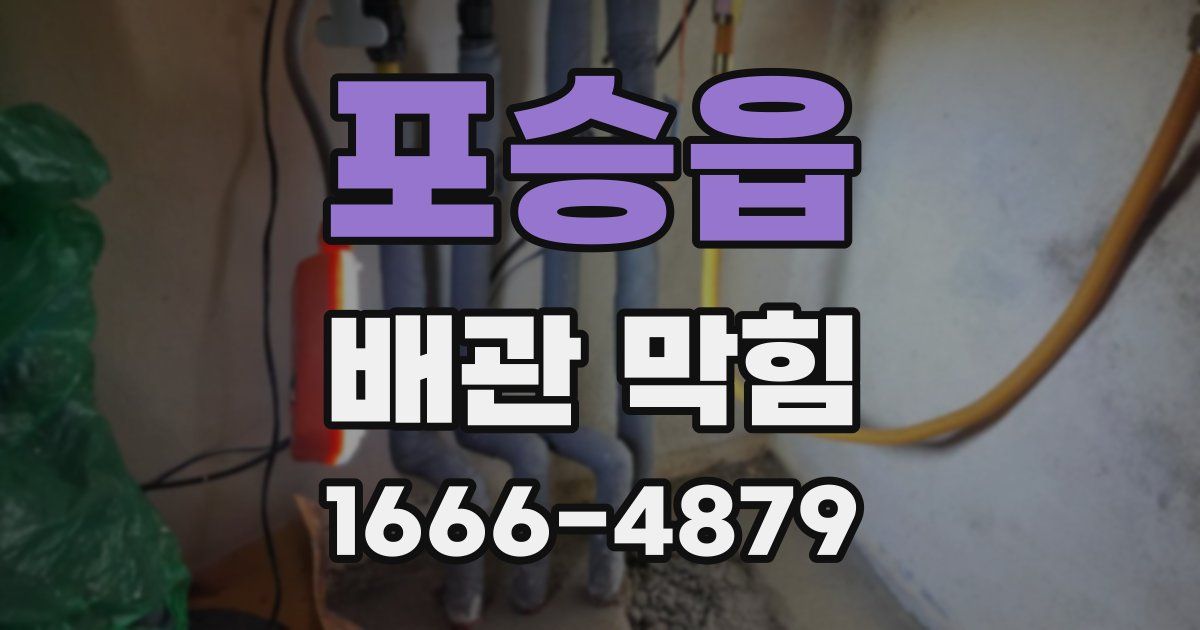 포승읍 배관 막힘