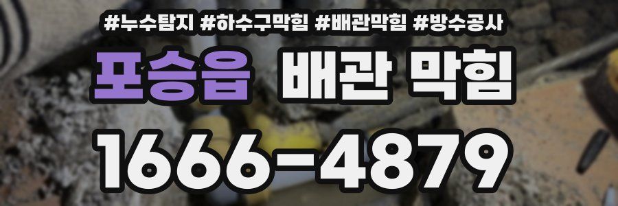 포승읍 배관 막힘