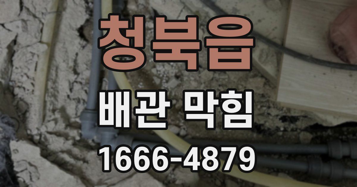 청북읍 배관 막힘