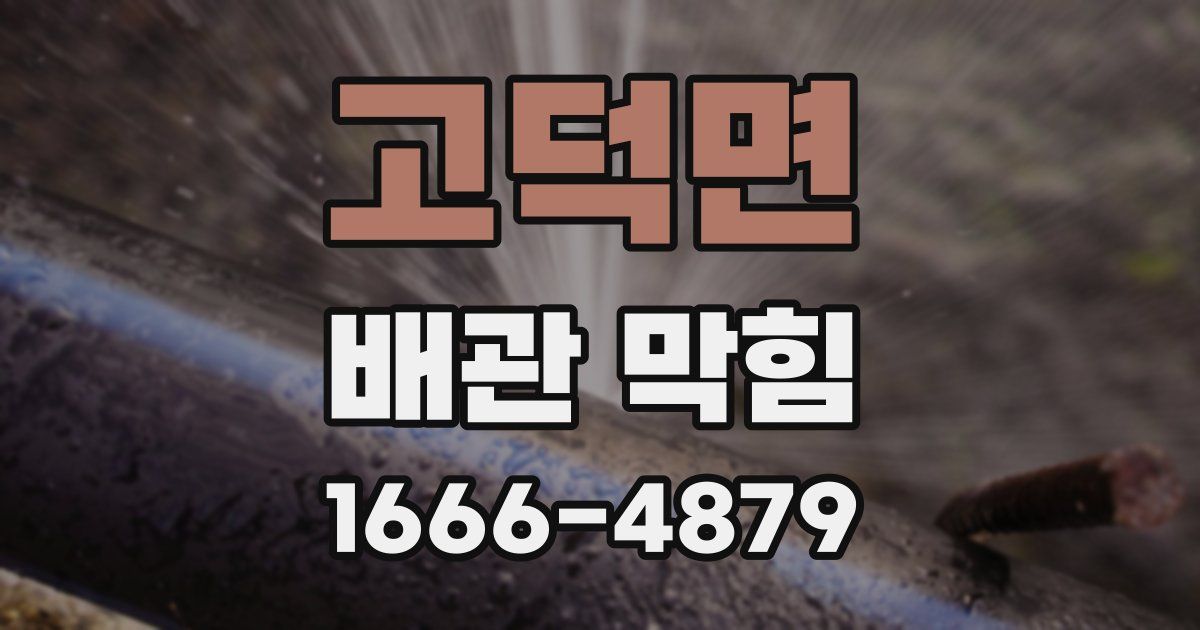 고덕면 배관 막힘