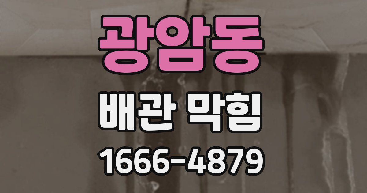 광암동 배관 막힘