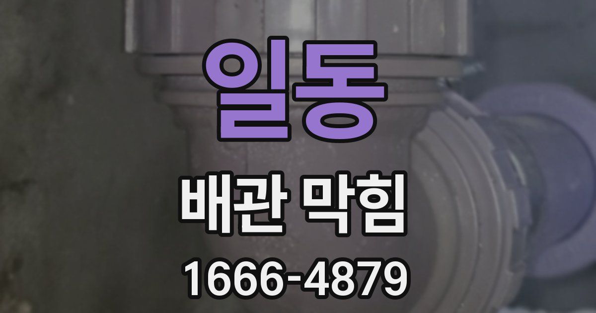 일동 배관 막힘
