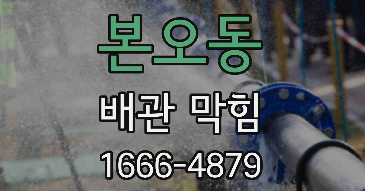 본오동 배관 막힘