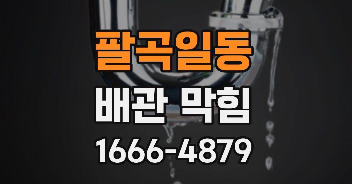 팔곡일동 배관 막힘