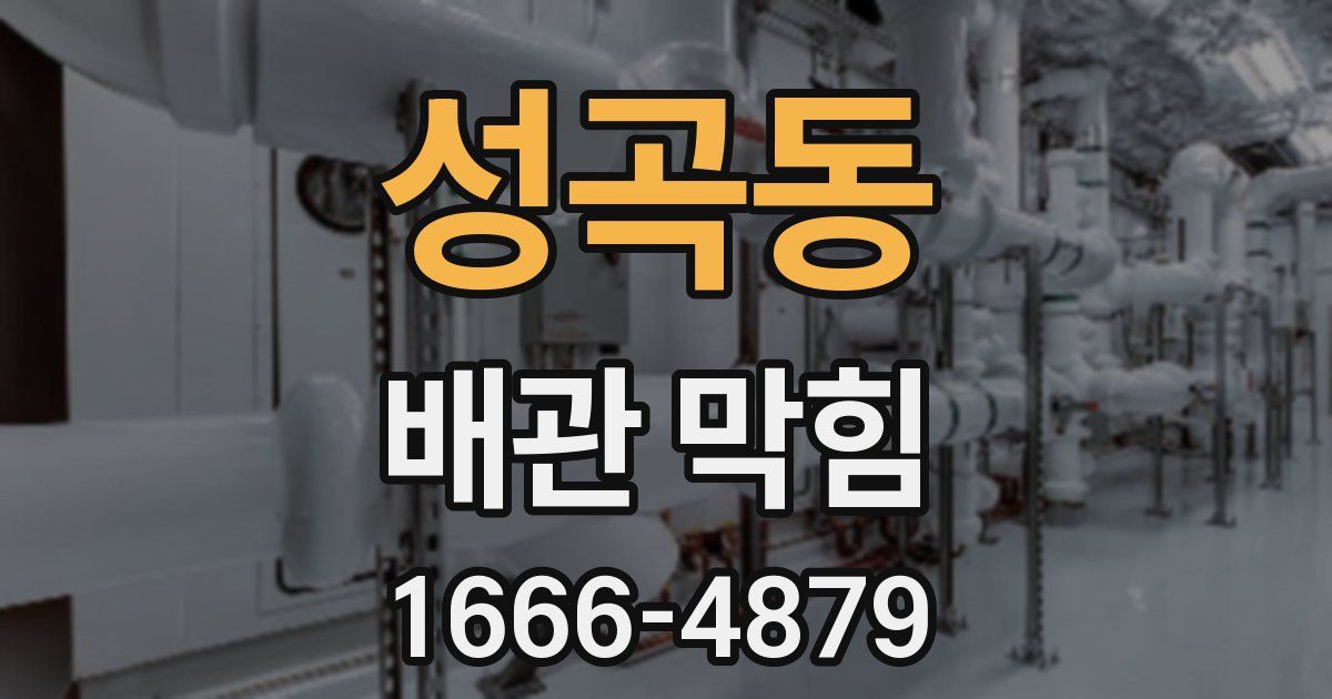 성곡동 배관 막힘