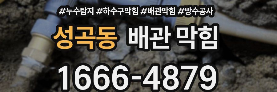 성곡동 배관 막힘