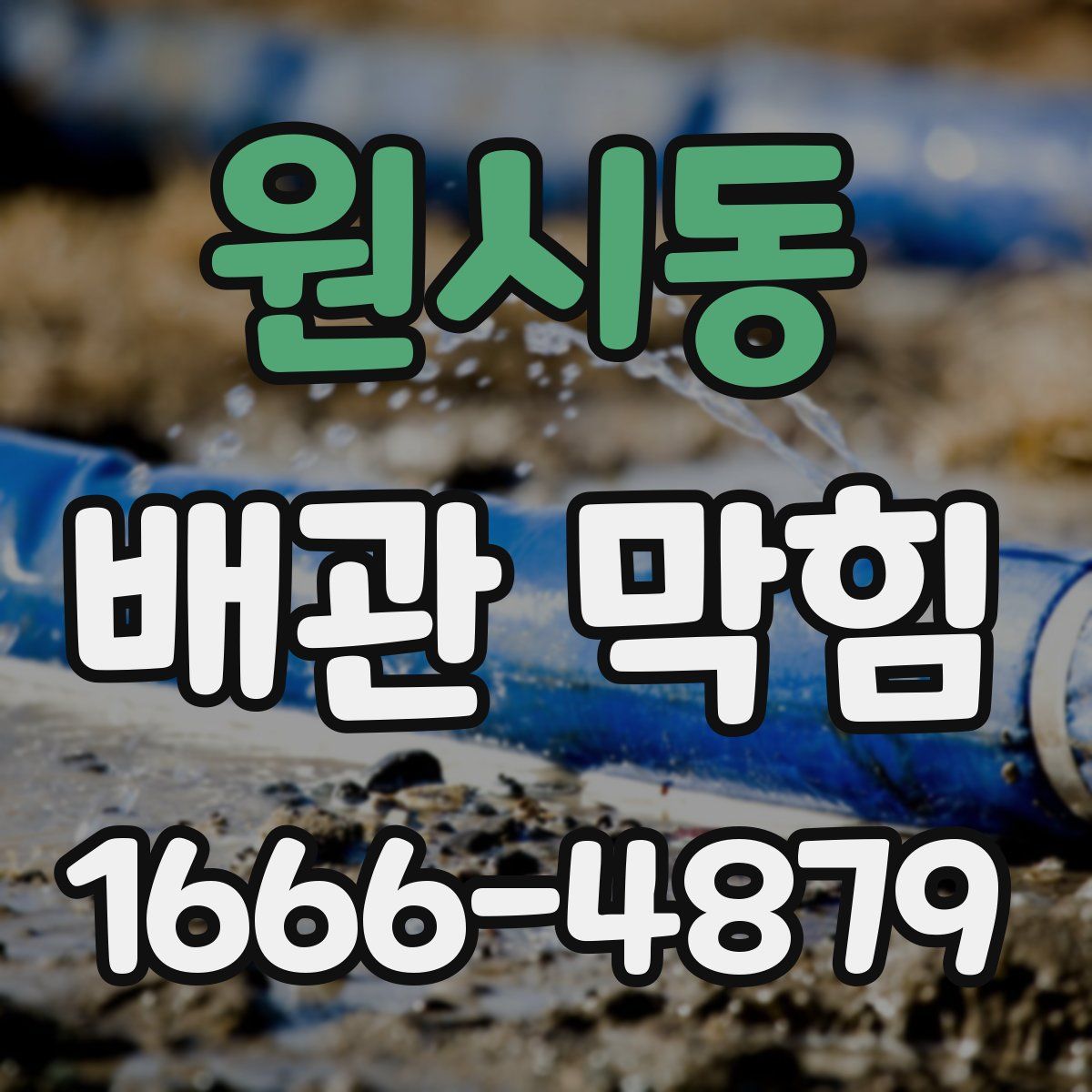 원시동 배관 막힘