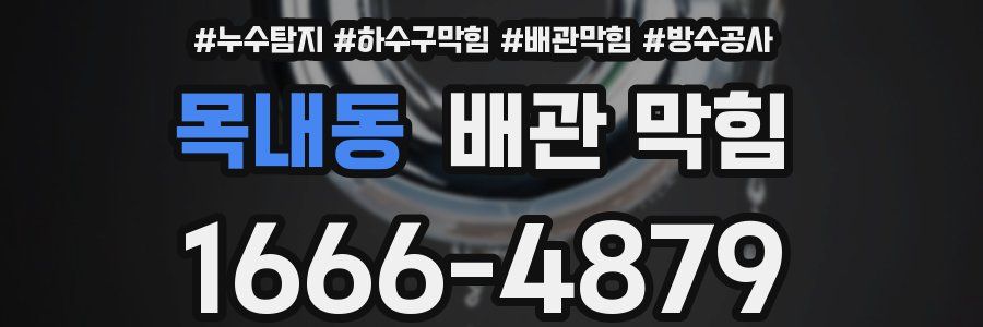 목내동 배관 막힘