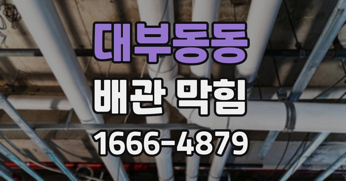 대부동동 배관 막힘