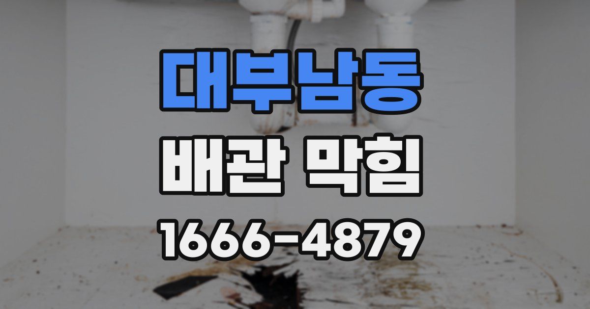 대부남동 배관 막힘