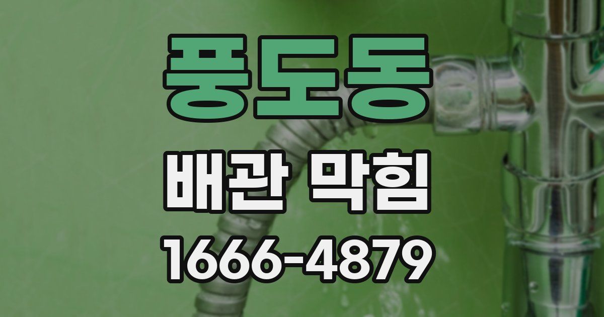 풍도동 배관 막힘