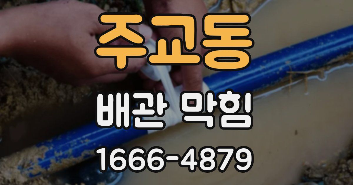 주교동 배관 막힘