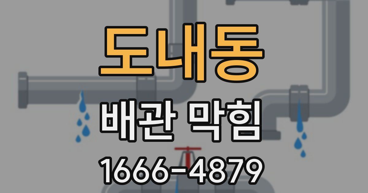 도내동 배관 막힘