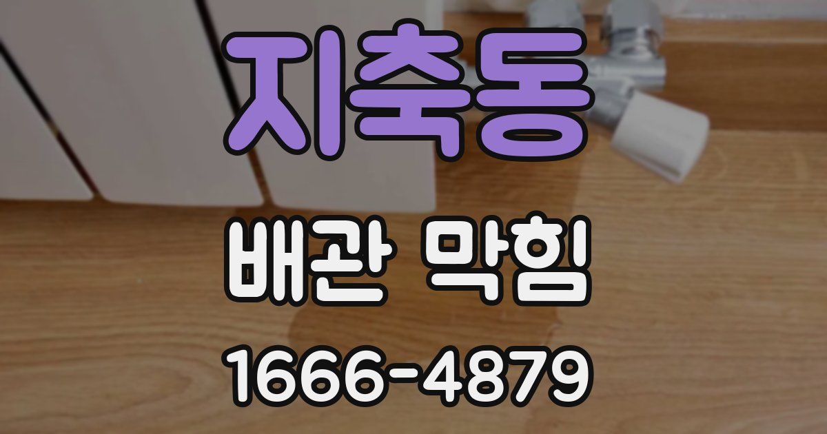 지축동 배관 막힘