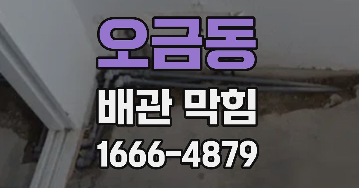 오금동 배관 막힘
