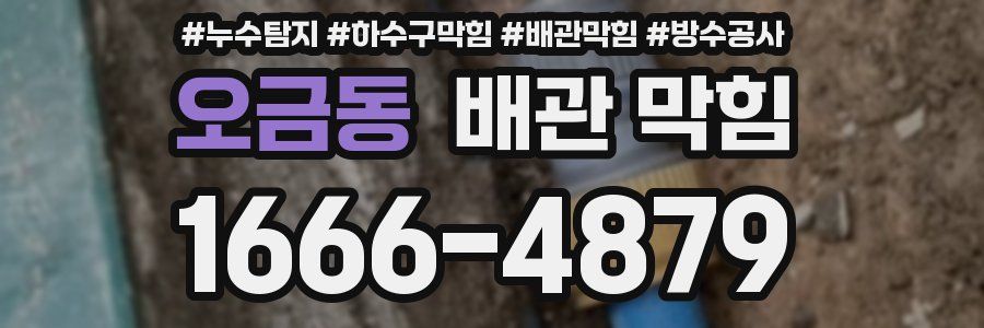 오금동 배관 막힘