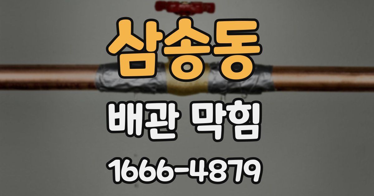 삼송동 배관 막힘