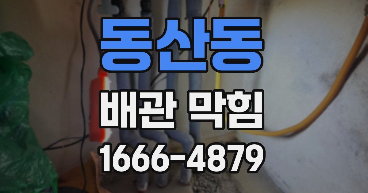 동산동 배관 막힘
