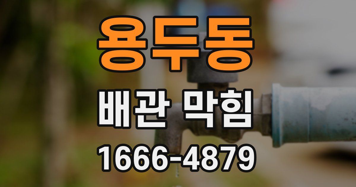용두동 배관 막힘