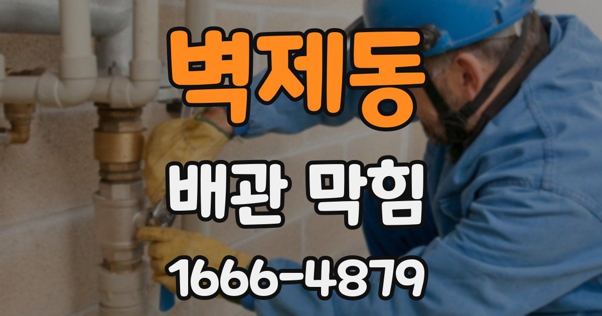 벽제동 배관 막힘